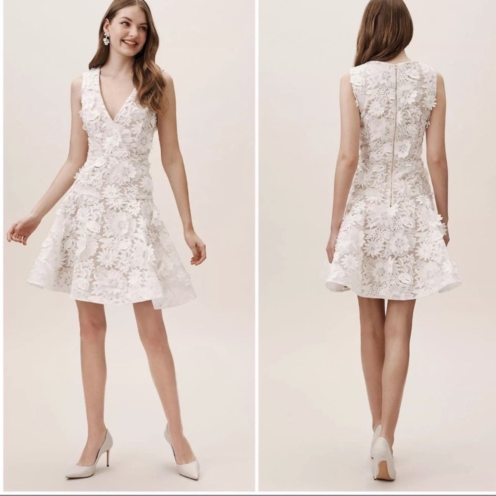 BHLDN Anthropologie Melbourne Floral Appliqués Dress 0